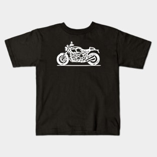 R Nine T Cafe Racer White Sketch Art Kids T-Shirt